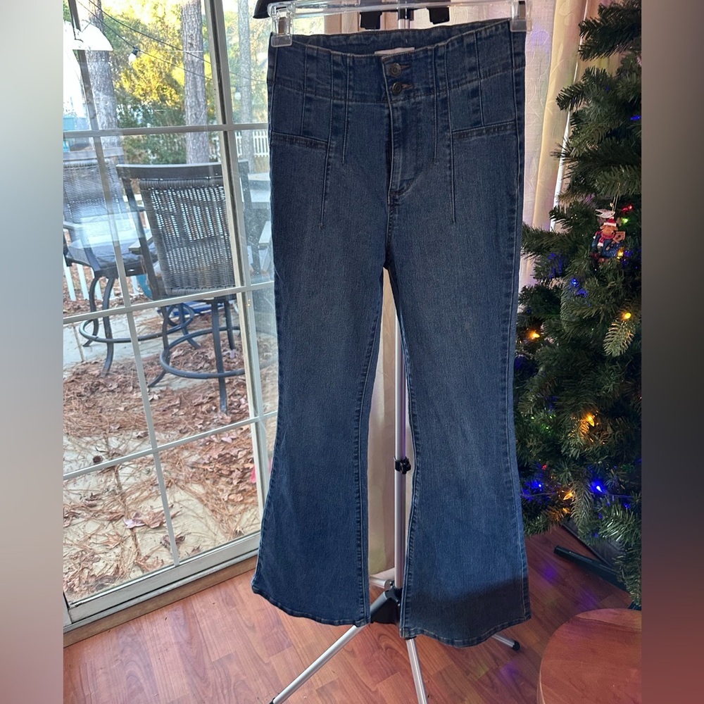 Vanilla Star Dark Blue Flare Jeans